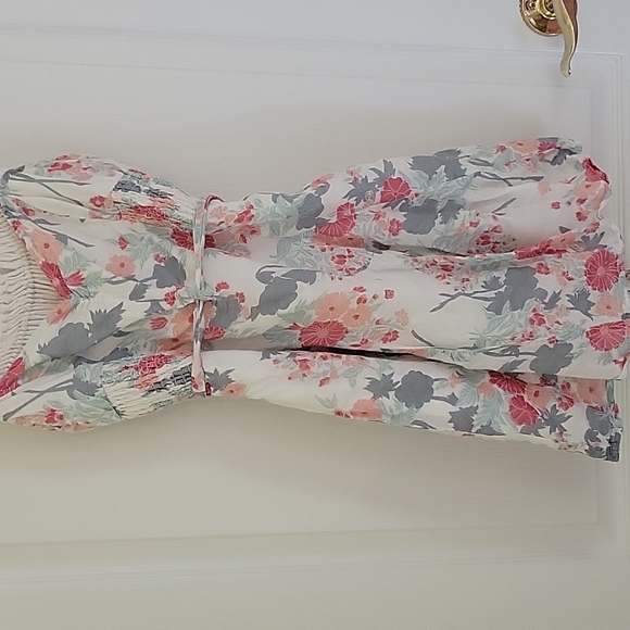 Pretty Floral Linen and Crochet Summer Dress Free People - Picture 4 of 11